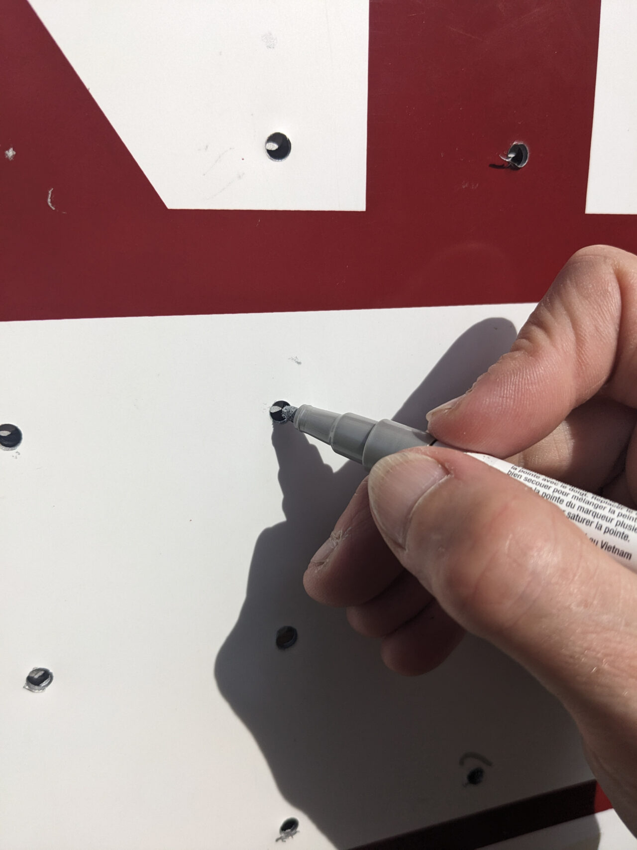 Close do processo de aplicação de pontos nas janelas